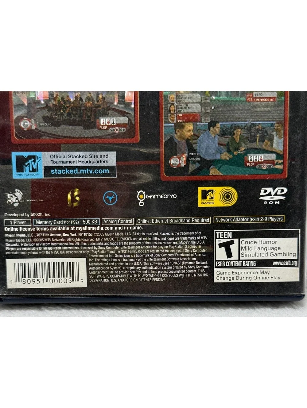 Stacked With Daniel Negreanu PS2 PlayStation 2 Complete CIB Poker Game